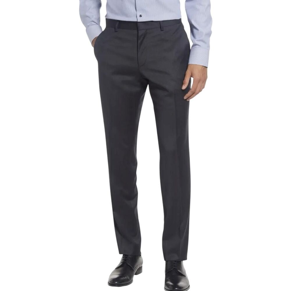 Hugo Boss Dress Pants Mens 36 Regular Black Cagan1-US Wool Formal Trousers